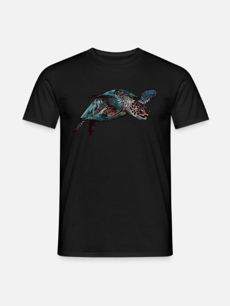 Schildkröte Tiermotiv Schildkröten Tier Motiv - Männer T-Shirt - Schwarz