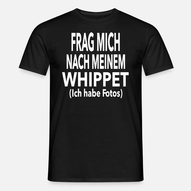 Whippet - Männer T-Shirt - Schwarz