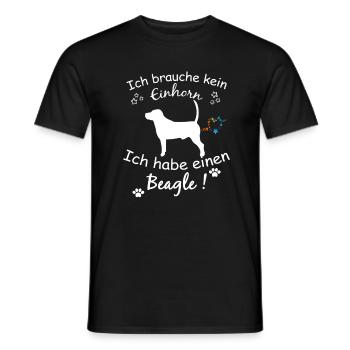 Beagle Hund - Beagle - Männer T-Shirt - Schwarz - Vorne - AI Model Male 178 light (178cm)