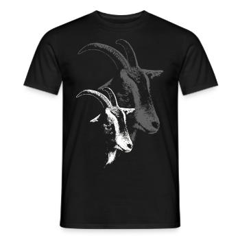 Mystische Ziegenböcke - Männer T-Shirt - Schwarz - Vorne - AI Model Male 178 light (178cm)