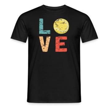 Vintage Padel Tennis Love Design Drôle Padel - T-shirt homme - noir - Devant - AI Model Male 178 light (178cm)