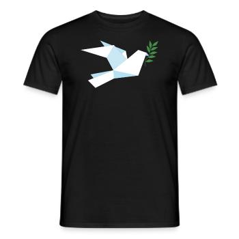 Colombe de la Paix Paix Mondiale - T-shirt homme - noir - Devant - AI Model Male 178 light (178cm)