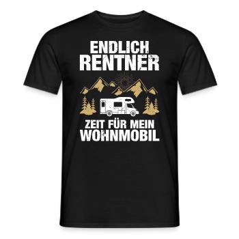 Rentner Wohnmobil Rente Camper Campen Van Geschenk - Männer T-Shirt - Schwarz - Vorne - AI Model Male 178 light (178cm)
