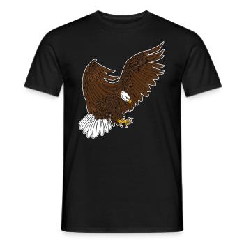 Bald Eagle - Men's T-Shirt - black - Front - AI Model Male 178 light (178cm)