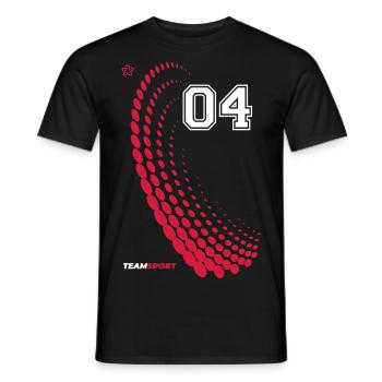 04 JERSEY Jersey Number Four Sport Team Game Motif - Men's T-Shirt - black - Front - AI Model Male 178 light (178cm)