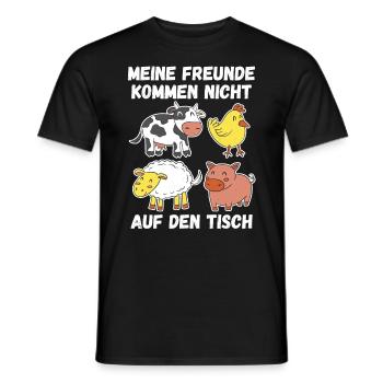 Vegan Vegetarier Veganer - Männer T-Shirt - Schwarz - Vorne - AI Model Male 178 light (178cm)