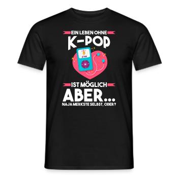 K-pop - Männer T-Shirt - Schwarz - Vorne - AI Model Male 178 light (178cm)