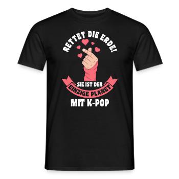 K-pop - Männer T-Shirt - Schwarz - Vorne - AI Model Male 178 light (178cm)