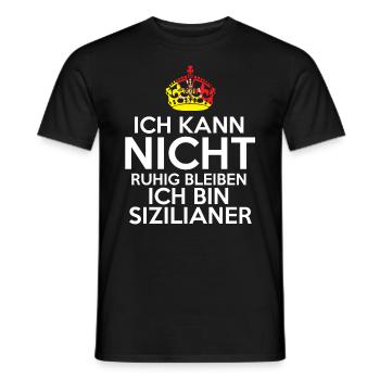 Sicilia Sizilien Sizilianer Sizilianisches - Männer T-Shirt - Schwarz - Vorne - AI Model Male 178 light (178cm)