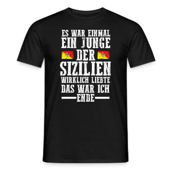 Sicilia Sizilien Sizilianer Sizilianisches - Männer T-Shirt - Schwarz - Vorne - AI Model Male 178 light (178cm)