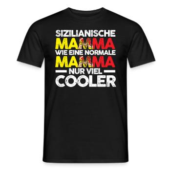 Sizilianerin Sizilienische Mamma Sizilien Mutter M - Männer T-Shirt - Schwarz - Vorne - AI Model Male 178 light (178cm)