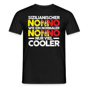 Sicilia Nonno Sizilienischer Opa Sizilianer Sizili - Männer T-Shirt - Schwarz - Vorne - AI Model Male 178 light (178cm)