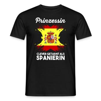 Prinzessin Espana Spanier Spanisches Spanien - Männer T-Shirt - Schwarz - Vorne - AI Model Male 178 light (178cm)