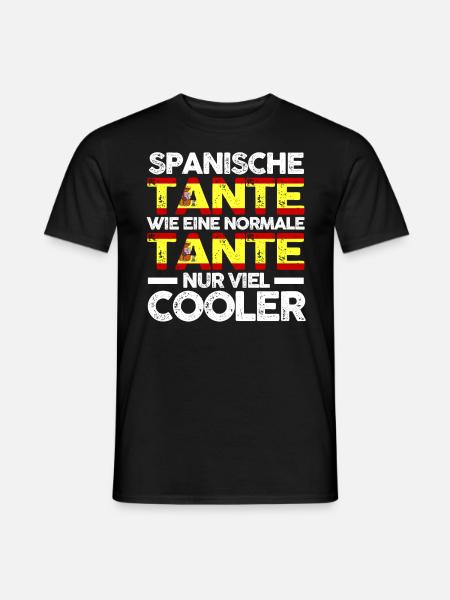 Espana Spanierin Tante Spanien - Männer T-Shirt - Schwarz