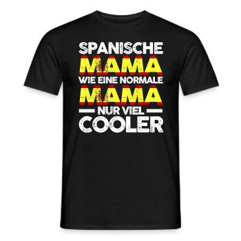 Spanierin Spanienische Mama Spanien Mutter Espana - Männer T-Shirt - Schwarz - Vorne - AI Model Male 178 light (178cm)