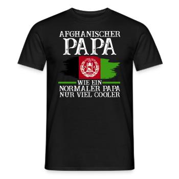 Afghanistanischer Papa Vater Afghane Afghanistan - Männer T-Shirt - Schwarz - Vorne - AI Model Male 178 light (178cm)