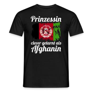 Prinzessin Afghane Afghanisches Afghanistan - Männer T-Shirt - Schwarz - Vorne - AI Model Male 178 light (178cm)
