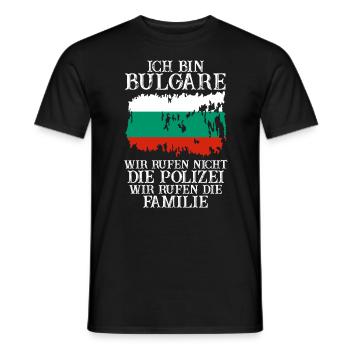 Balkan Bulgarien Bulgare Bulgarisches - Männer T-Shirt - Schwarz - Vorne - AI Model Male 178 light (178cm)