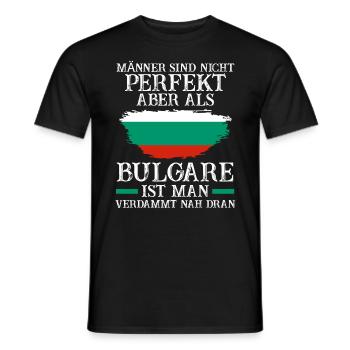 Balkan Bulgarien Bulgare Bulgarisches - Männer T-Shirt - Schwarz - Vorne - AI Model Male 178 light (178cm)
