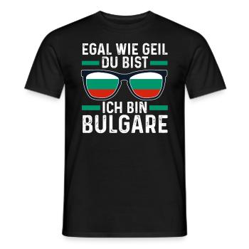 Balkan Bulgare Bulgarisches Bulgarien - Männer T-Shirt - Schwarz - Vorne - AI Model Male 178 light (178cm)