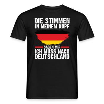 Deutschland Deutscher Deutsches - Männer T-Shirt - Schwarz - Vorne - AI Model Male 178 light (178cm)