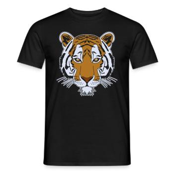 Tiger Motiv - Männer T-Shirt - Schwarz - Vorne - AI Model Male 178 light (178cm)