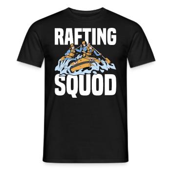 Tenue d’escouade de rafting pour les équipes de navigation de plaisance dans les montagnes - T-shirt homme - noir - Devant - AI Model Male 178 light (178cm)