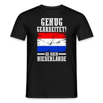 Holland Urlaub Niederländer Niederlande - Männer T-Shirt - Schwarz - Vorne - AI Model Male 178 light (178cm)