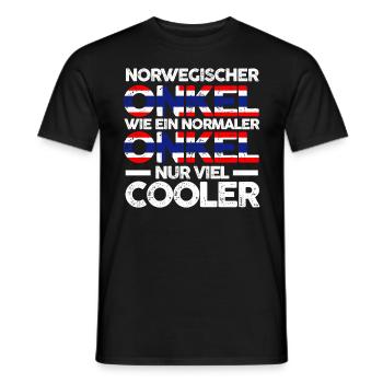 Skandinavien Norweger Onkel Norwegen - Männer T-Shirt - Schwarz - Vorne - AI Model Male 178 light (178cm)
