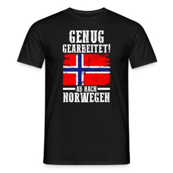 Skandinavien Urlaub Norweger Norwegen - Männer T-Shirt - Schwarz - Vorne - AI Model Male 178 light (178cm)