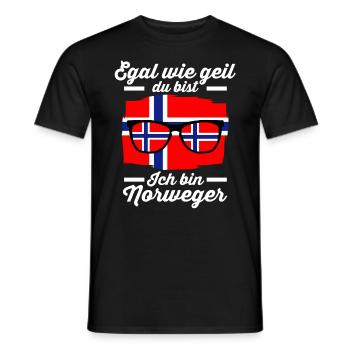 Skandinavien Norweger Norwegisch Norwegen - Männer T-Shirt - Schwarz - Vorne - AI Model Male 178 light (178cm)