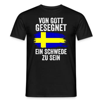 Skandinavien Schweden Schwede Schwedisch - Männer T-Shirt - Schwarz - Vorne - AI Model Male 178 light (178cm)