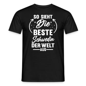Skandinavien Schwedin Schweden Schwedisch - Männer T-Shirt - Schwarz - Vorne - AI Model Male 178 light (178cm)