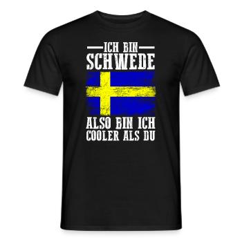Skandinavien Schweden Schwede Schwedisch - Männer T-Shirt - Schwarz - Vorne - AI Model Male 178 light (178cm)