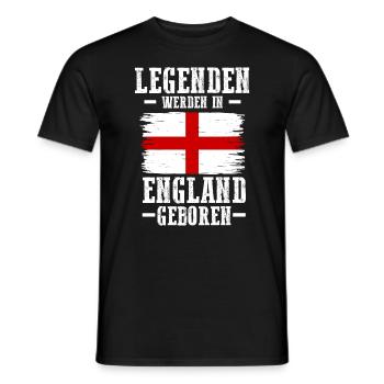 England Engländer Englisches - Männer T-Shirt - Schwarz - Vorne - AI Model Male 178 light (178cm)