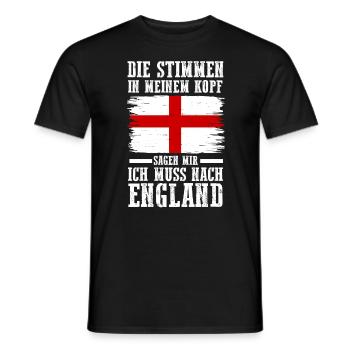 England Engländer Englisches - Männer T-Shirt - Schwarz - Vorne - AI Model Male 178 light (178cm)