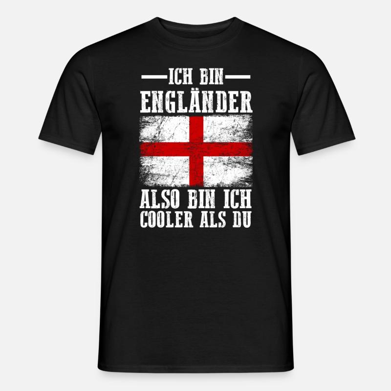 England Engländer Englisches - Männer T-Shirt - Schwarz