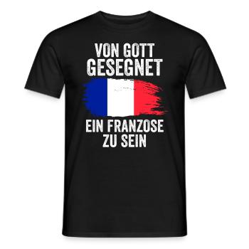 Frankreich Franzose Französisches - Männer T-Shirt - Schwarz - Vorne - AI Model Male 178 light (178cm)