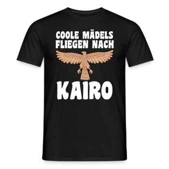 Coole Mädels fliegen nach Kairo - Männer T-Shirt - Schwarz - Vorne - AI Model Male 178 light (178cm)