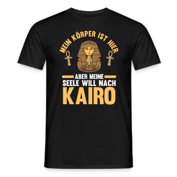 Meine Seele will nach Kairo - Männer T-Shirt - Schwarz - Vorne - AI Model Male 178 light (178cm)