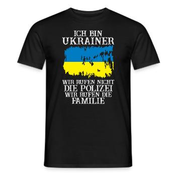 Ukraine Ukrainer Ukrainisches - Männer T-Shirt - Schwarz - Vorne - AI Model Male 178 light (178cm)