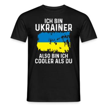 Ukraine Ukrainer Ukrainisches - Männer T-Shirt - Schwarz - Vorne - AI Model Male 178 light (178cm)