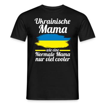 Ukrainerin Ukrainische Mama Ukraine Mutter - Männer T-Shirt - Schwarz - Vorne - AI Model Male 178 light (178cm)