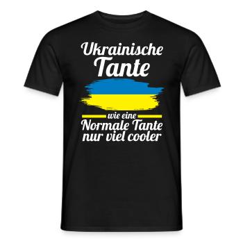Ukrainerin Tante Ukraine - Männer T-Shirt - Schwarz - Vorne - AI Model Male 178 light (178cm)