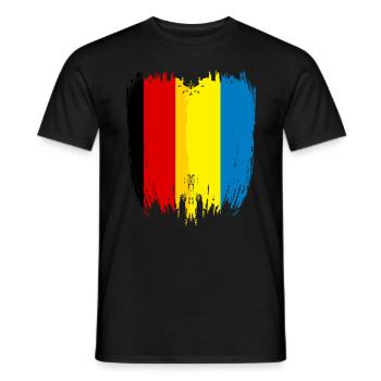 Deutschland Flagge Ukraine - Männer T-Shirt - Schwarz - Vorne - AI Model Male 178 light (178cm)