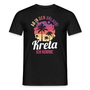 Ab in den Urlaub Kreta ich komme - Männer T-Shirt - Schwarz - Vorne - AI Model Male 178 light (178cm)