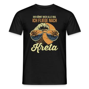 Ihr könnt mich alle mal ich fliege nach Kreta - Männer T-Shirt - Schwarz - Vorne - AI Model Male 178 light (178cm)