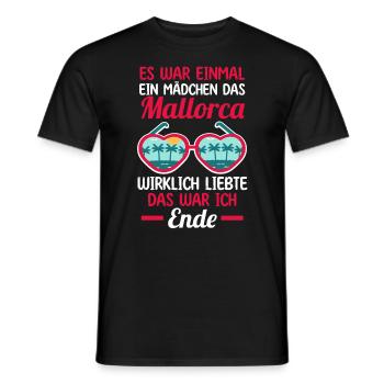 Es war einmal ein Mädchen das Mallorca wirklich li - Männer T-Shirt - Schwarz - Vorne - AI Model Male 178 light (178cm)