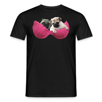 Carlins en soutien-gorge - T-shirt homme - noir - Devant - AI Model Male 178 light (178cm)