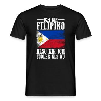 Philippinen Filipino Philippinisches - Männer T-Shirt - Schwarz - Vorne - AI Model Male 178 light (178cm)